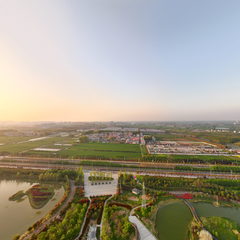 上蔡县湿地公园全景