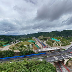 夏蓉高速杭瑞高速及納赫高速互通全景圖